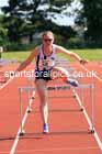 Womens hurdles, 2024 NE Masters Track and Field Champs., Monkton Stadium, Jarrow.  Photo: David T. Hewitson/Sports for All Pics